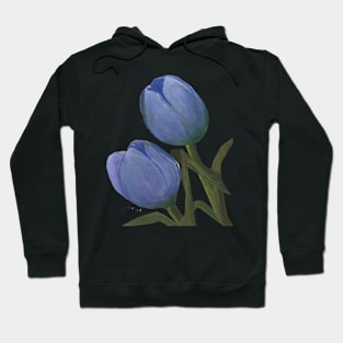 Blue Tulips by Cecile Grace Charles Hoodie